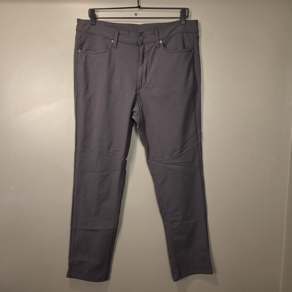 American Eagle Men's Stretch Slim Pants, Size 34x32, Gray
